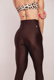 Legging Glossy Café