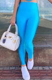 Legging Glossy Azul Celeste