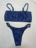 Bikini Dark Blue Stripe Top