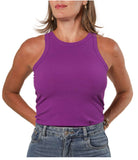 Tank Top Ribbed Fuchsia