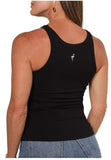 Tank Top Ribbed Preto