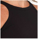 Tank Top Ribbed Preto